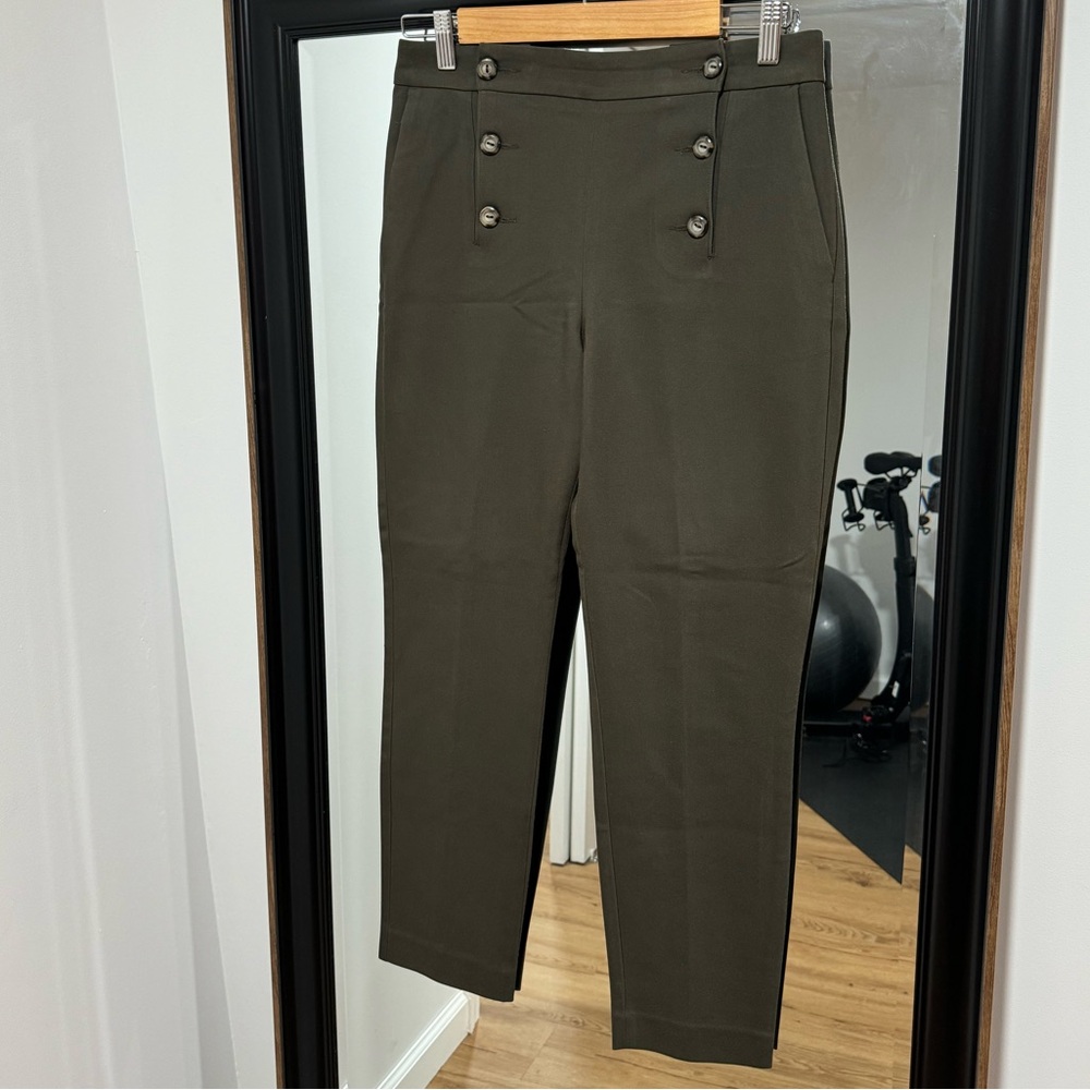 Express ankle high rise front pocket button slacks